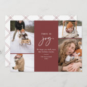 Joy Redミニマル数々のリスト – 写真 シーズンカード (正面/裏面)