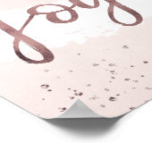 Joy | Rose Gold Christmas ポスター (角)