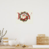 JOY Santa Christmas Wall Art Decor Poster ポスター (キッチン)