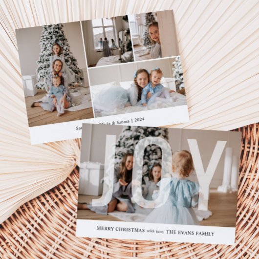 Joy Scriptフォトコラージクリスマス シーズンカード