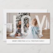 Joy Scriptフォトコラージクリスマス シーズンカード (正面)