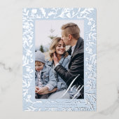 Joy Script装飾フローラ&葉フォトフレーム 箔シーズンカード (正面)