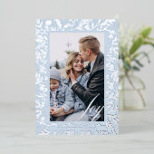 Joy Script装飾フローラ&葉フォトフレーム 箔シーズンカード (立ち正面)