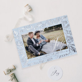 Joy Script装飾フローラ&葉フォトフレーム 箔シーズンカード