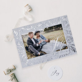 Joy Script装飾フローラ&葉フォトフレーム 箔シーズンカード