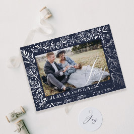 Joy Script装飾フローラ&葉フォトフレーム 箔シーズンカード