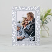 Joy Script装飾フローラ&葉フォトフレーム 箔シーズンカード (立ち正面)