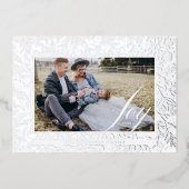 Joy Script装飾フローラ&葉フォトフレーム 箔シーズンカード (正面)