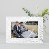 Joy Script装飾フローラ&葉フォトフレーム 箔シーズンカード (立ち正面)