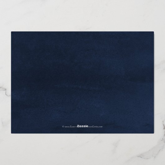 Joy Simple Modern Gold Script Holiday Card 箔シーズンカード (裏面)