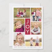 Joy Six Photo Holidayフォトカード 招待状 (正面)