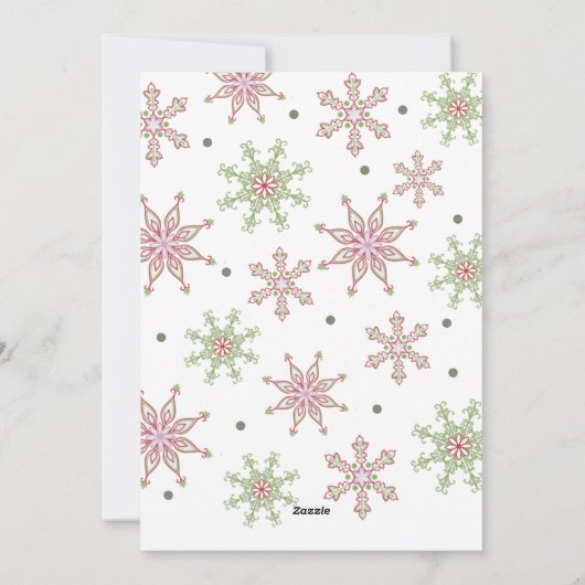 Joy Snowflake Christmasフォトカードフォト数々のー シーズンカード (裏面)