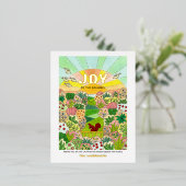 Joy Squirrel非写伝統的真 箔シーズンポストカード (立ち正面)