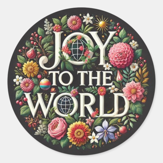JOY the World Stickers ラウンドシール (正面)