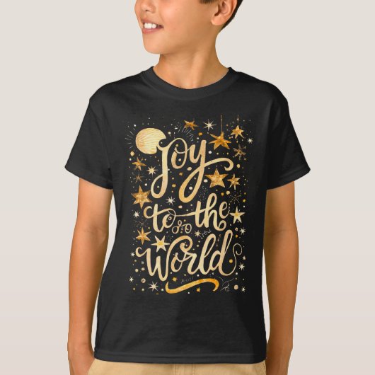 Joy To The Christmas World Christian Jesus Nativit Tシャツ (正面)