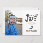 Joy to the Squirrls写真クリスマス シーズンカード (正面)