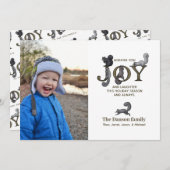 Joy to the Squirrls写真クリスマス シーズンカード (正面/裏面)