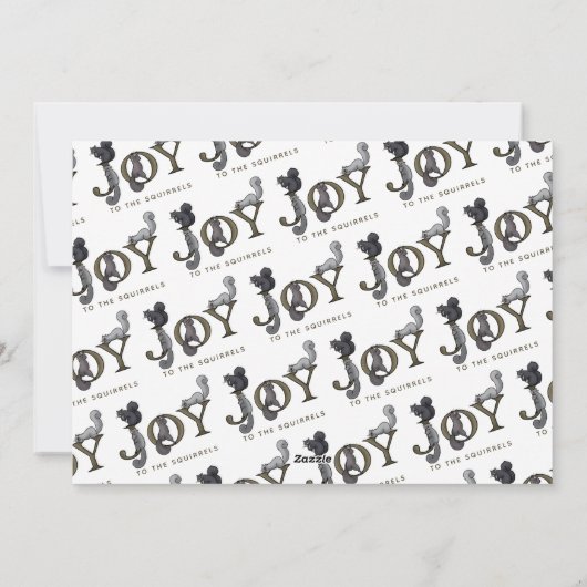 Joy to the Squirrls写真クリスマス シーズンカード (裏面)