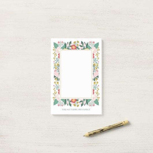 Joy To The Worldフローラガーデンエレガントフォトフレーム ポストイット (デスク上)