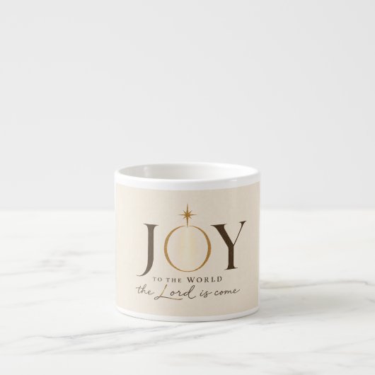  JOY TO THE WORLD | キリスト教のクリスマス エスプレッソカップ (正面)