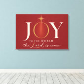 JOY TO THE WORLD | キリスト教のクリスマス キャンバスプリント (インサイチュ (ウッドフロア))