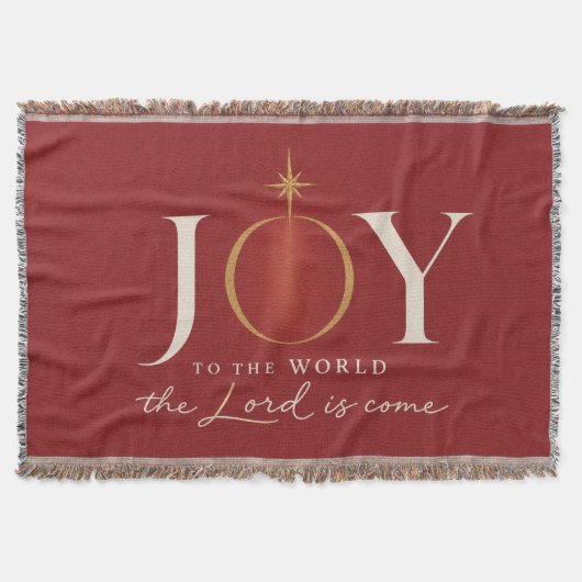 JOY TO THE WORLD | キリスト教のクリスマス スローブランケット (正面)