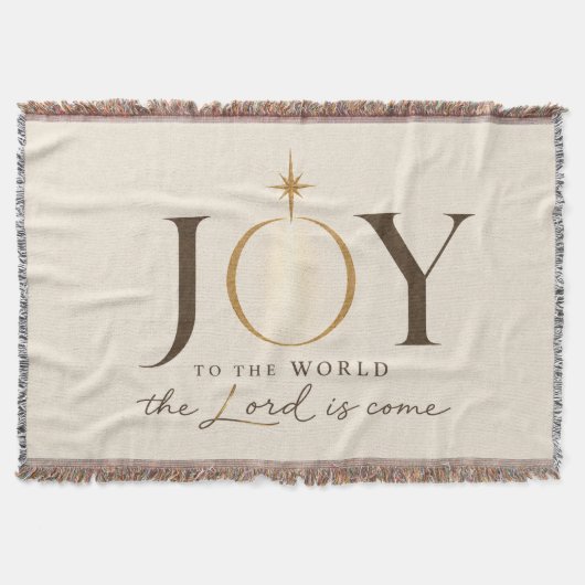 JOY TO THE WORLD | キリスト教のクリスマス スローブランケット (正面)