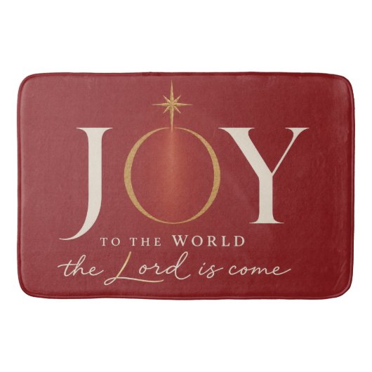 JOY TO THE WORLD | キリスト教のクリスマス バスマット (正面)