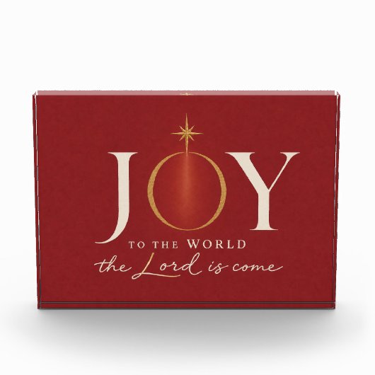JOY TO THE WORLD | キリスト教のクリスマス フォトブロック (正面)
