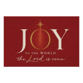 JOY TO THE WORLD | キリスト教のクリスマス ポスター (正面)