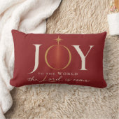 JOY TO THE WORLD | キリスト教のクリスマス ランバークッション (ブランケット)
