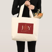  JOY TO THE WORLD | キリスト教のクリスマス ラージトートバッグ (正面(商品))