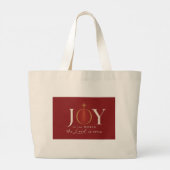  JOY TO THE WORLD | キリスト教のクリスマス ラージトートバッグ (裏面)