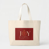  JOY TO THE WORLD | キリスト教のクリスマス ラージトートバッグ (正面)