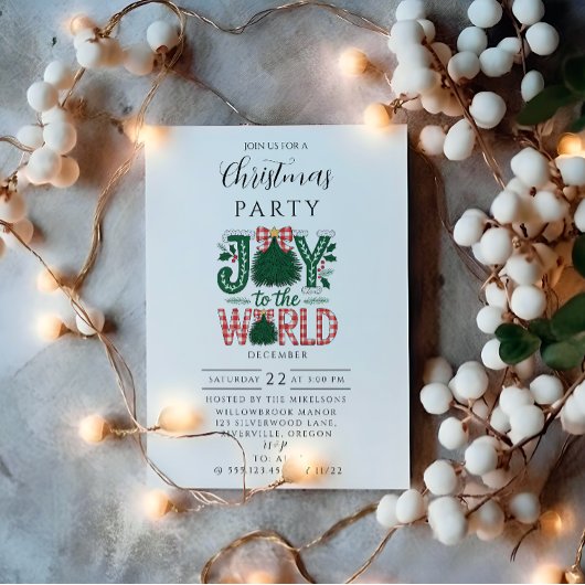 Joy to the World クリスマス 招待状