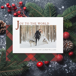 Joy to the World シンプル Holiday Photo シーズンカード