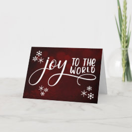Joy to the World タイポグラフィと雪の結晶 シーズンカード