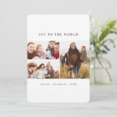 Joy to the World モダン Holiday Photo Card シーズンカード (スタンド正面)