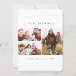 Joy to the World モダン Holiday Photo Card シーズンカード