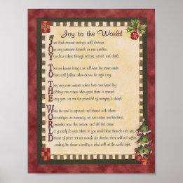 "Joy to the World"頭字詩キャンバスプリント ポスター