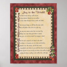 "Joy to the World"頭字詩キャンバスプリント ポスター
