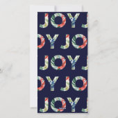 Joy To The World 1枚の写真 モダン クリスマスカード (裏面)