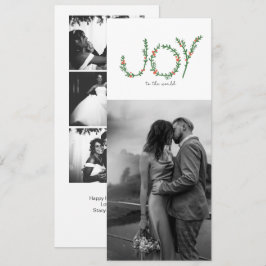 Joy to the World 4枚の写真入りクリスマスカード カード