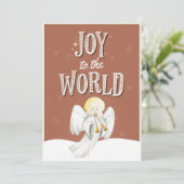 Joy to the World Angelクリスマスフォト招待状 招待状 (スタンド正面)