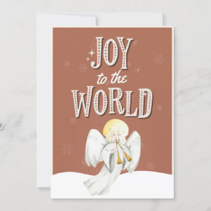 Joy to the World Angelクリスマスフォト招待状 招待状