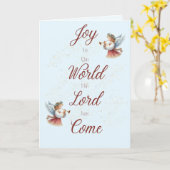 Joy to the World Angels Christmas Card カード (黄色い花)