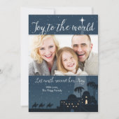Joy to the World Bethlehemクリスマスフォトカード シーズンカード (正面)