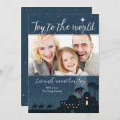 Joy to the World Bethlehemクリスマスフォトカード シーズンカード (正面/裏面)