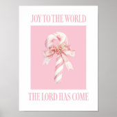Joy to the World Candy Cane Christmas Poster ポスター (正面)