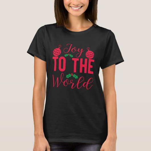 Joy to the World Candy Cane Christmas Xmas Tシャツ (正面)